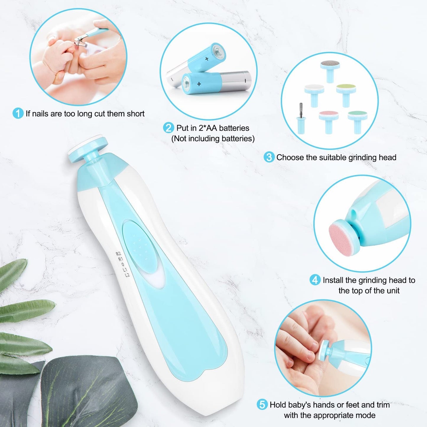 Multifunctional Electric Baby Nail Trimmer